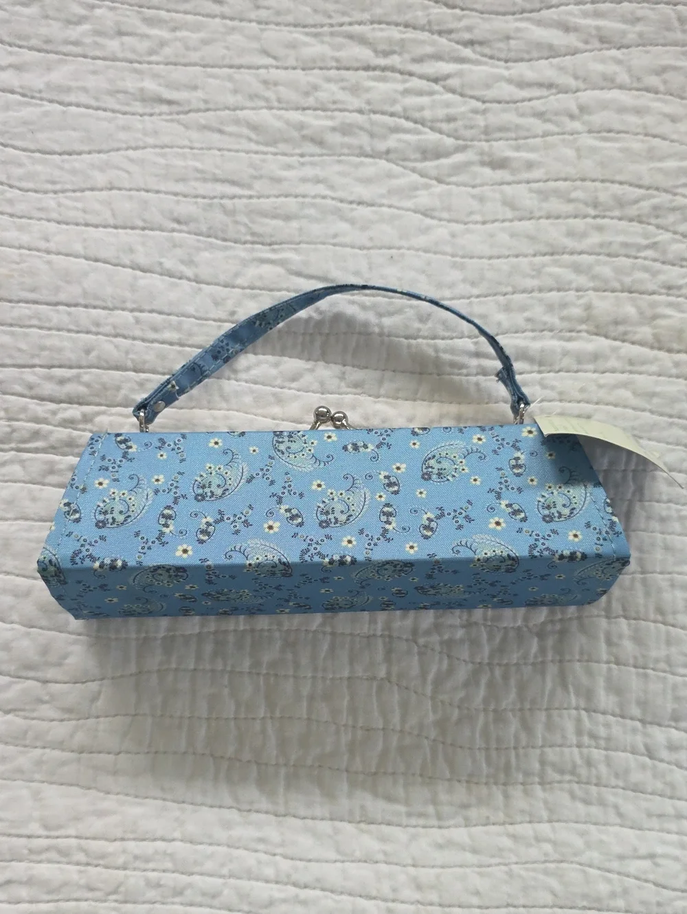 NWT Laura Ashley Blue Bandana Pencil Pouch